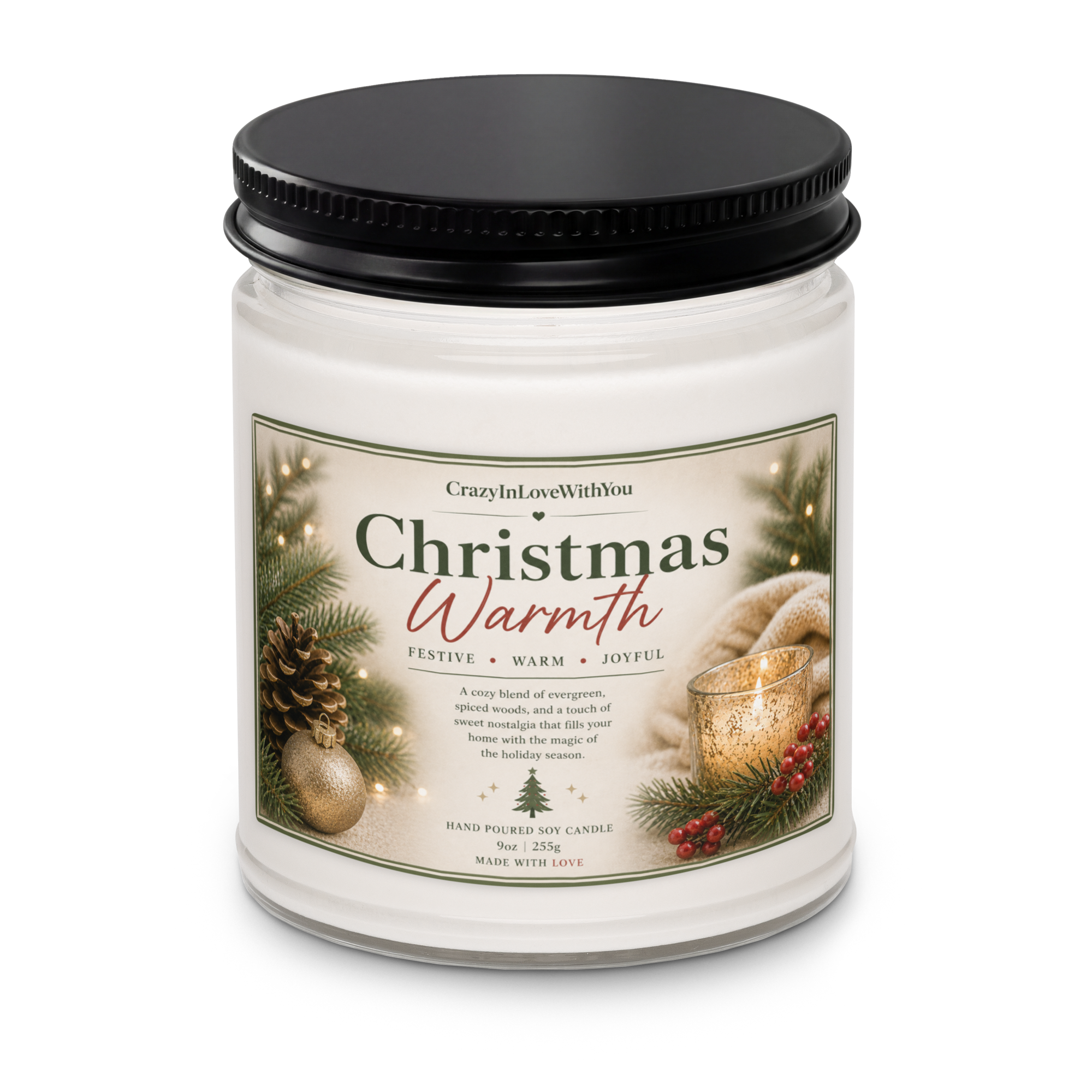 Christmas Warmth Scented soy candle