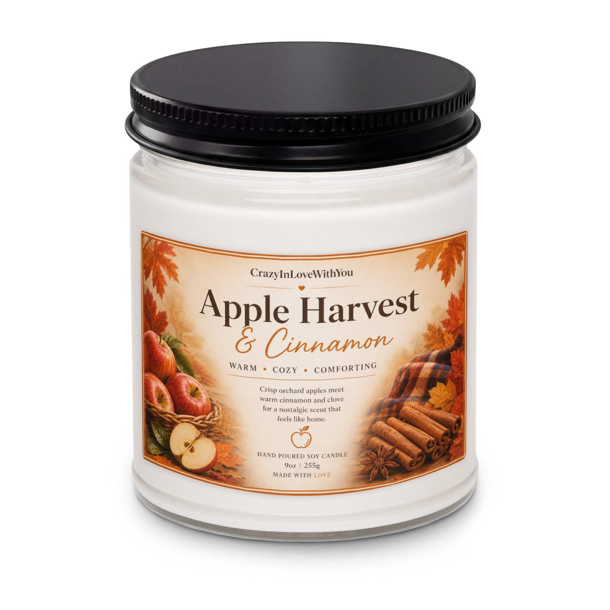 Apple Harvest Scented soy candle