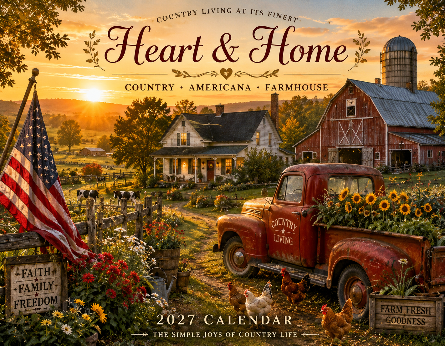 Heart & Home ~ Country Living At It's Finest Calendar