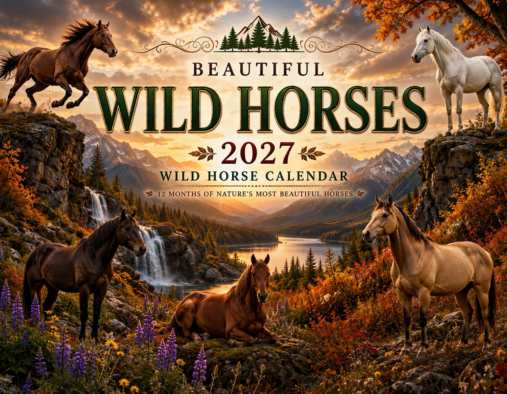 Beautiful Wild Horses Calendar