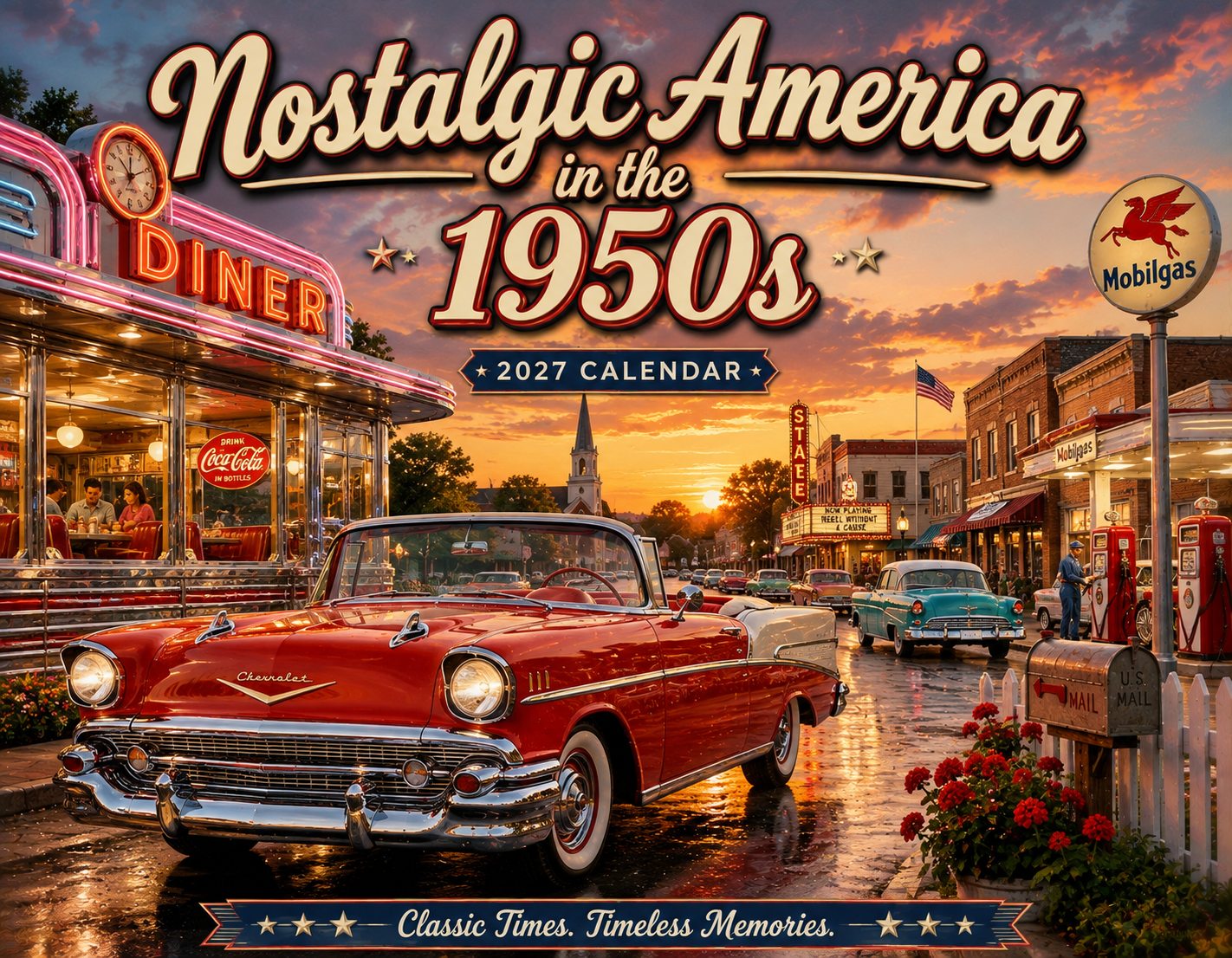 Nostalgic America In The 1950's Calendar